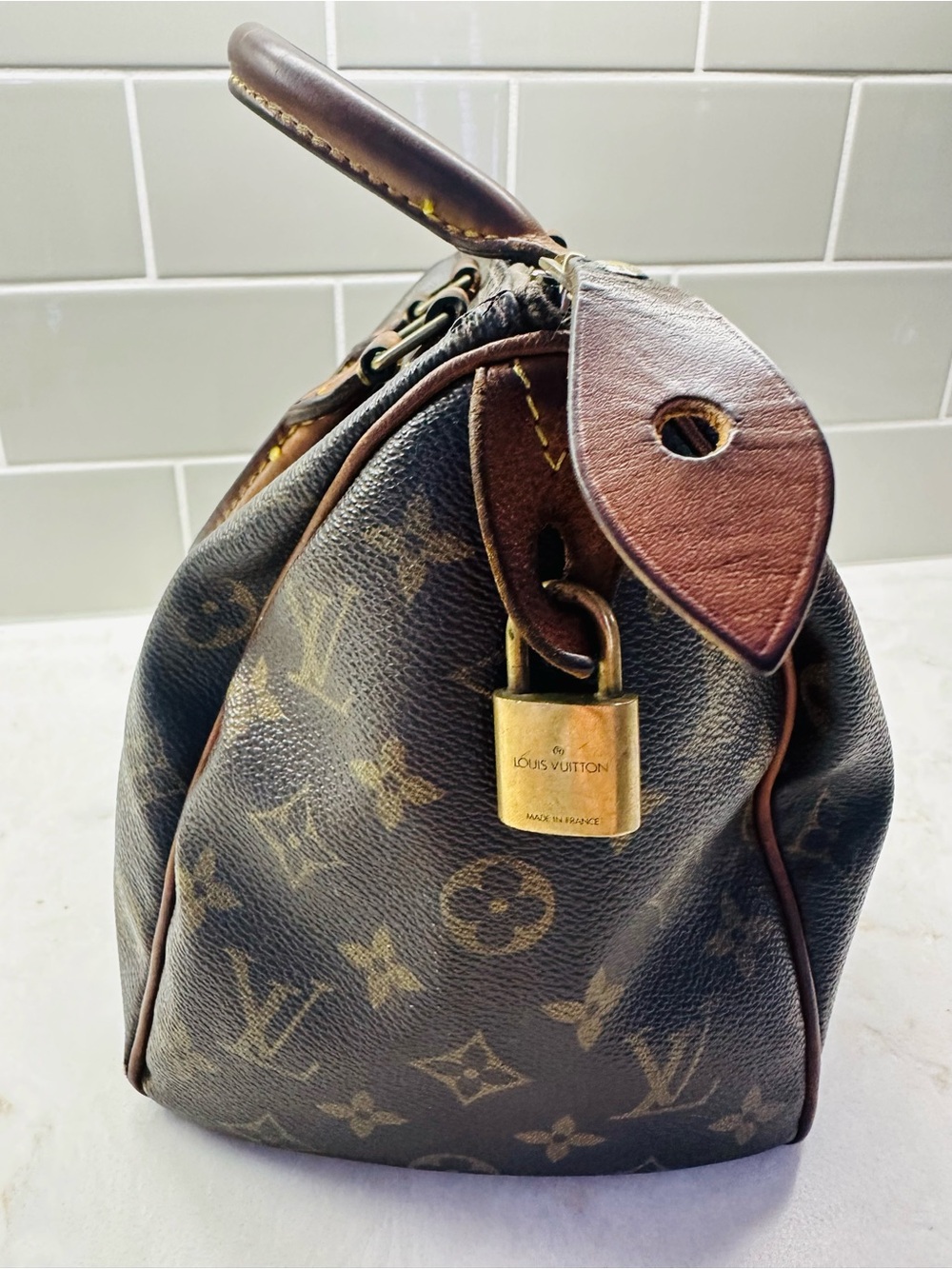 Vintage Louis Vuitton Monogram Speedy-style handbag, 10" W × 7" H × 7" D - Picture 5 of 16